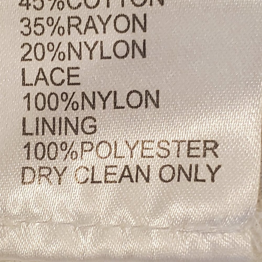 Elegant Tadashi Shoji Formal Illusion Lace Two-Tone Cream Black Gown W/ … - Picture 7 of 13